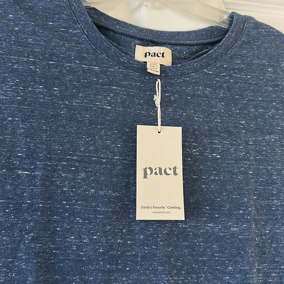 PACT Women’s 100% Organic Cotton French Navy Melange Eden Muscle Tank (S) BNWT - Picture 3 of 7